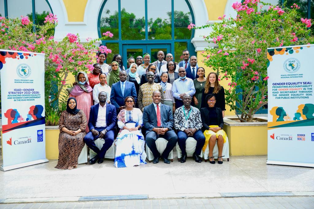 Participants of the IGAD Gender Equality Seal Awareness training. Djibout June 2022